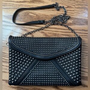MMS Design Studio Black Studded Crossbody Bag